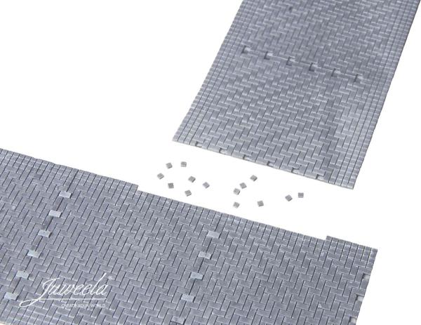 -Juweela, Flexyway Pflasterstraße "Fischgrät" grau, Spur H0, 28150 - 28151, 1:87, Made in Germany