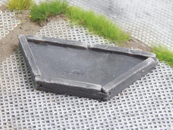 Juweela, Pflanzkübel Schwellen groß, Spur H0, 28240 - 28241, 1:87, Made in Germany