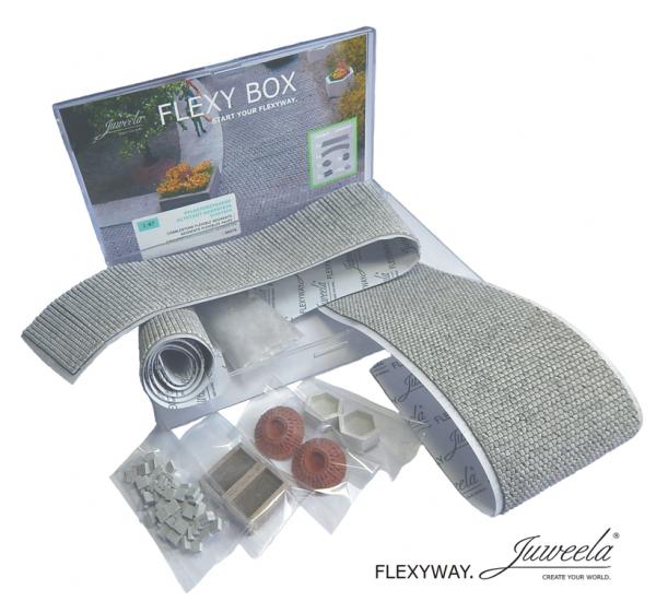- Juweela, Flexyway Pflasterstraße "Kopfstein Altstadt" Startbox, Spur H0, 28275, Made in Germany