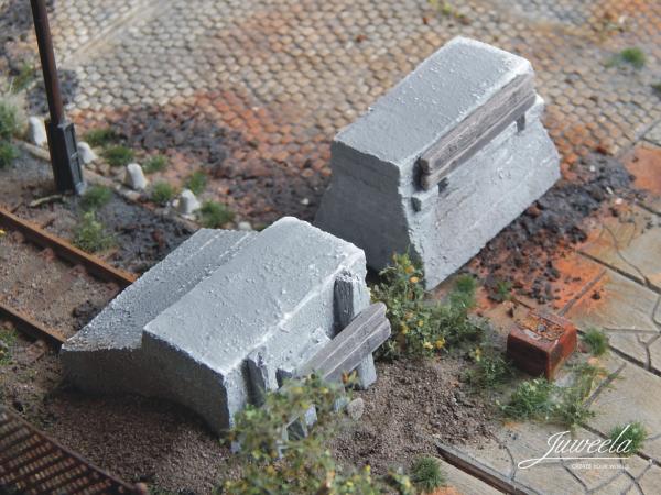 Juweela, Prellbock Beton, Spur H0, 28278, 1:87,  Made in Germany