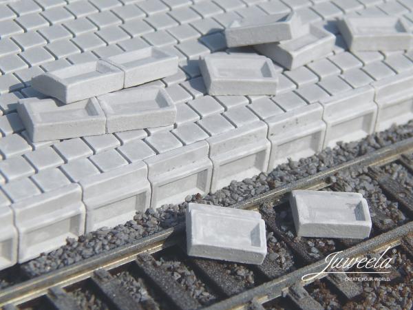 Juweela, Bahnsteigkante 55cm ü SO, Spur H0, 28349 - 28350, 1:87, Made in Germany