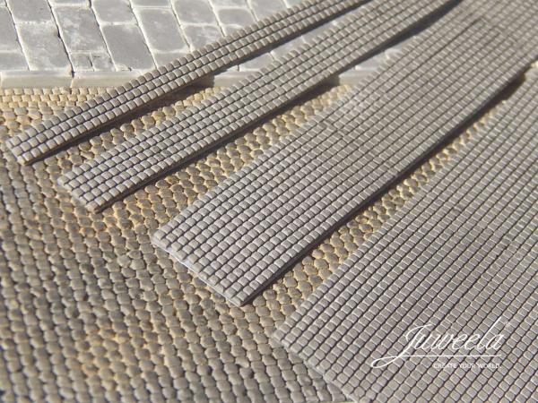 -Juweela, Flexyway Pflaster "Kleinpflaster Rinne Gehweg", Spur H0, 28369 - 28370, 1:87, Made in Germany