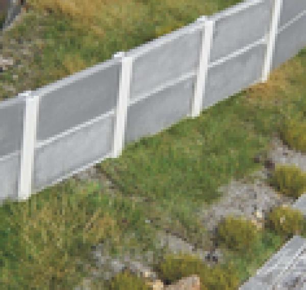 Juweela, Zaun Beton ~50cm oder ~100cm, Spur H0, 1:87, 28384 - 28385, Made in Germany