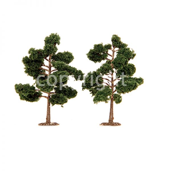 Jordan 5B, 2 Laubbäume mit Fuß, ca. 11 cm, Made in Germany