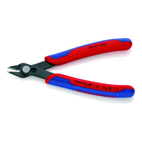 KNIPEX, Electronic Super Knips®, brüniert mit Mehrkomponenten Hüllen, 125mm