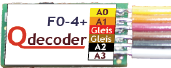 Qdecoder QD036, QD037, Funktionsdecoder F0-4+, DCC, MM,