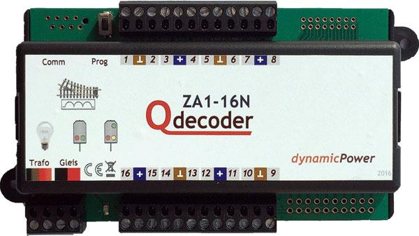 Qdecoder QD111, Magnetweichendecoder ZA1-16N Standard, DCC, MM, 4260288631112