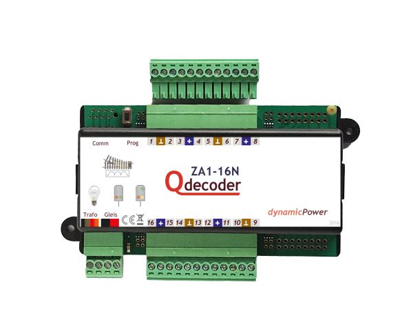 Qdecoder QD152, Magnetweichendecoder Qdecoder ZA1-16N dlx, DCC, MM, 4260288631525