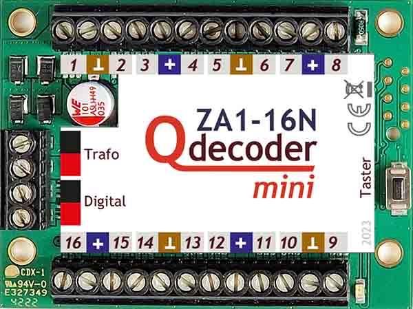 Qdecoder QD211, Magnetweichendecoder ZA1-16N mini, DCC, MM, 4260288632119