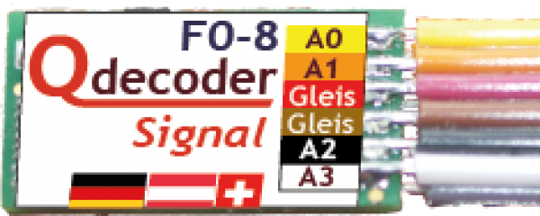 Qdecoder QD026 QD027, Lichtsignaldecoder Qdecoder F0-8 Signal, DCC, MM,