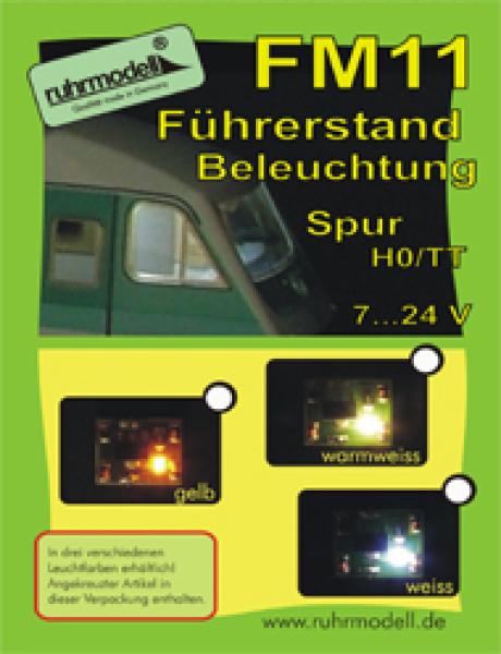 Ruhrmodell FM11, Lok-Führerstandbeleuchtung, gelb