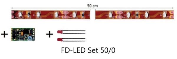 Tams Elektronik, FD-LED Set, Wageninnenbeleuchtung mit Funktionsdecoder, Warmweiß, ohne Anschlusskabel, 53-01450-01, 53-01470-01, 53-01450-02, 53-01450-02