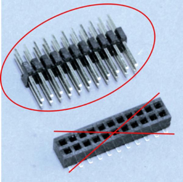 Tams Elektronik, Stiftleisten für Decoder-Schnittstellen 21MTC und PluX22, 70-01222-05