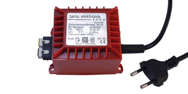 Tams Elektronik, Wechselspannungs-Trafo 50 VA | 16 V | 3,125 A, 70-09030-01