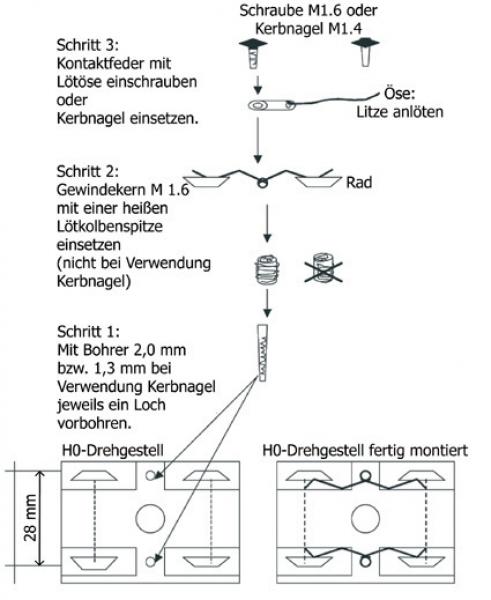 Tams Elektronik, Radkontaktsätze für Standard H0 Wagen, 71-05010-02