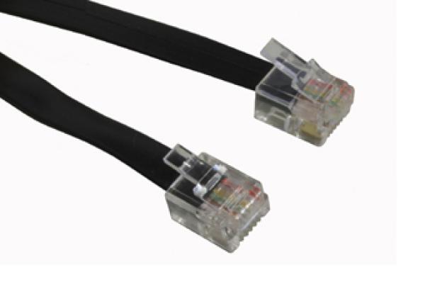 Westernkabel (RJ 12), 2x Stecker 6 polig belegt, LocoNet / R-BUS / X-BUS Kabel, versch. Längen von 15 cm bis 10 Meter