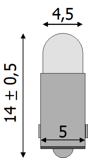 Tams Elektronik, LEDs mit Lampensockel, Sockel Ba5S, 10-24 V, 2er Set, 81-41420-02, 81-41422-02