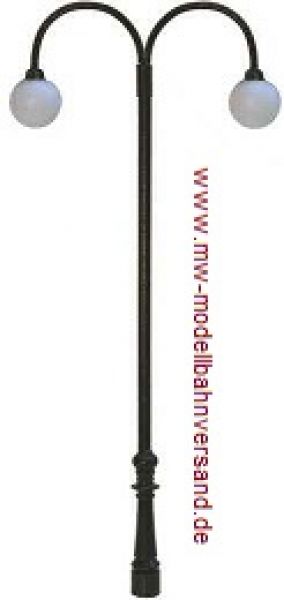 Beli-Beco 121512, Kugel-Bogenleuchte zweiflammig, Stecksockel, LED/SMD, Messing, Spur 0, Made in Germany