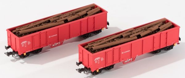 B-models 47.700, Spur H0, Eaos-x 075, DB Schenker Logo, Set A, Beladen, Verkehrsrot, DC