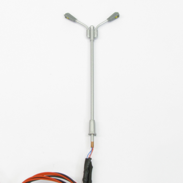 Digikeijs DR60212, Straßenlampe zweiflammig, LED, Warmweiss, 4er Set, Spur H0