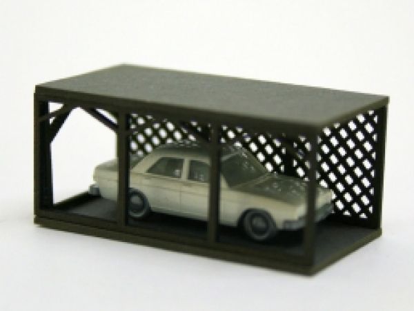 DM-Toys WS-643, Lasercut Bausatz, Carport, Spur N, 1:160
