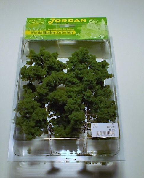 Jordan 1, 2 Birken mit Fuß, ca. 18 cm, Made in Germany