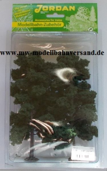 Jordan 2, 2 Laubbäume mit Fuß, ca. 18 cm, Made in Germany