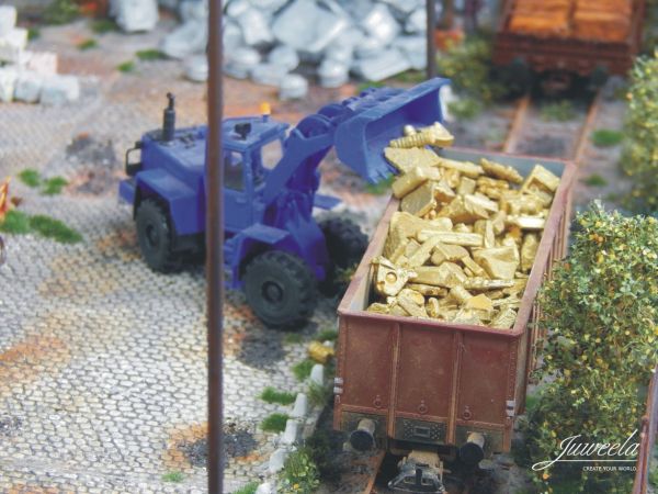 Juweela, Metallschrott Messing, Spur N / Spur TT,  21222 - 21223 Made in Germany