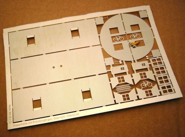 Ndetail 104, Bausatz "Nissenhütte als Wohngebäude", Spur N