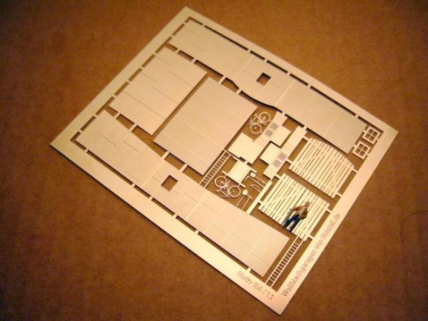 Ndetail 106, Bausatz "Zwei Wellblechgaragen mit Kaninchenstall", Spur N