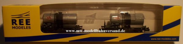 REE Modèles, Spur N, 2-er Set Kesselwagen, Bauart OCEM 29, “SGTL”, Epoche IV, NW-009