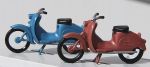 Kres, Spur H0, Simson KR50, Moped, 2-er Set, rot und blau, 10050
